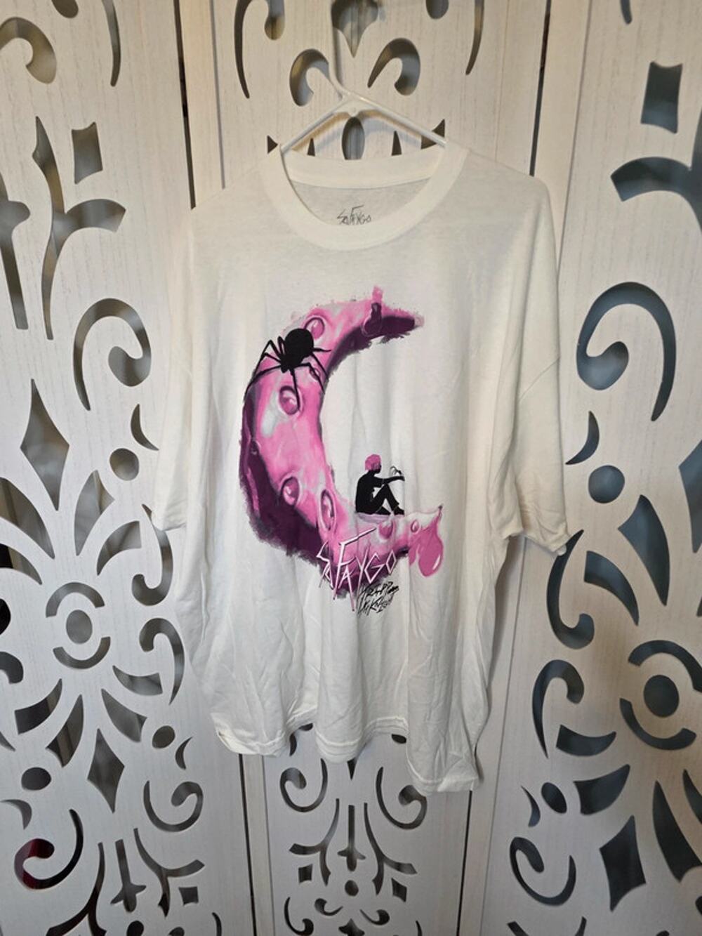 SoFaygo Tour Shirt 2X Trip At Night Spider Moon Graphic Tee Double Sided Rap